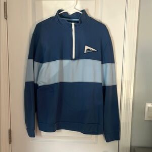 Men's Blue Half-Zip Sweater